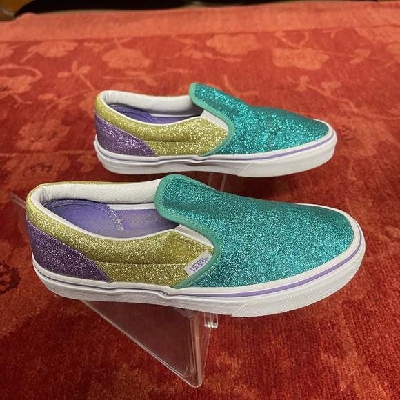WMNS Mermaid Glitter Vans Slip Ons. - Picture 8 of 12